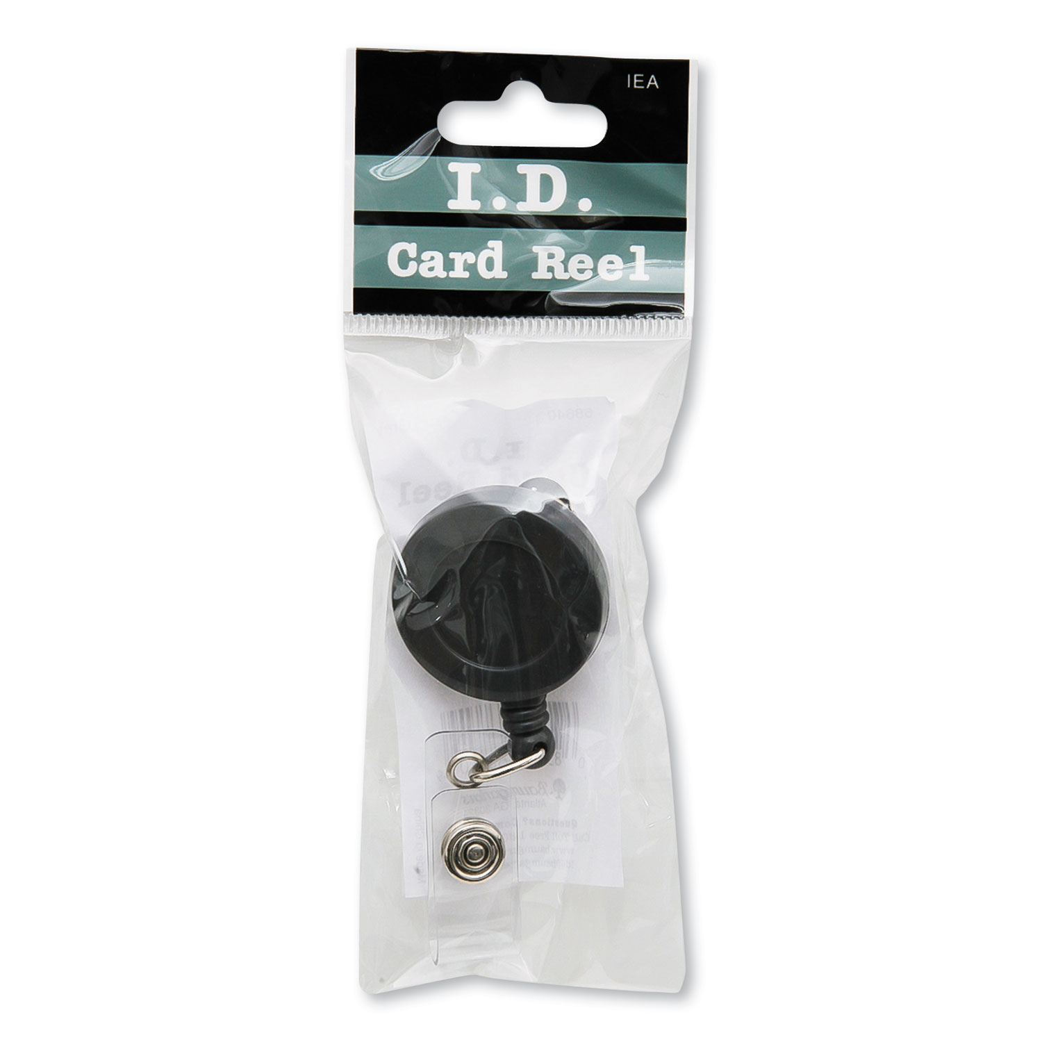 Swivel-Style Spring-Clip ID Card Reel, 30 Extension, Black -  mastersupplyonline