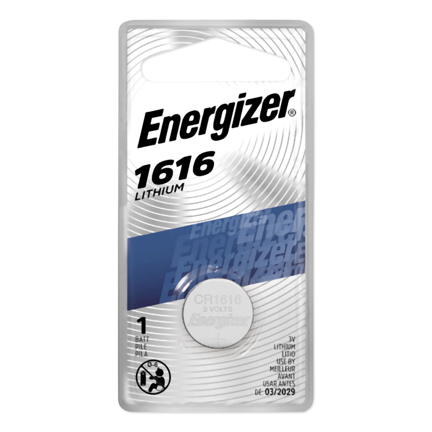  Energizer ECR1616BP 1616 Lithium Coin Battery, 3V (EVEECR1616BP) 