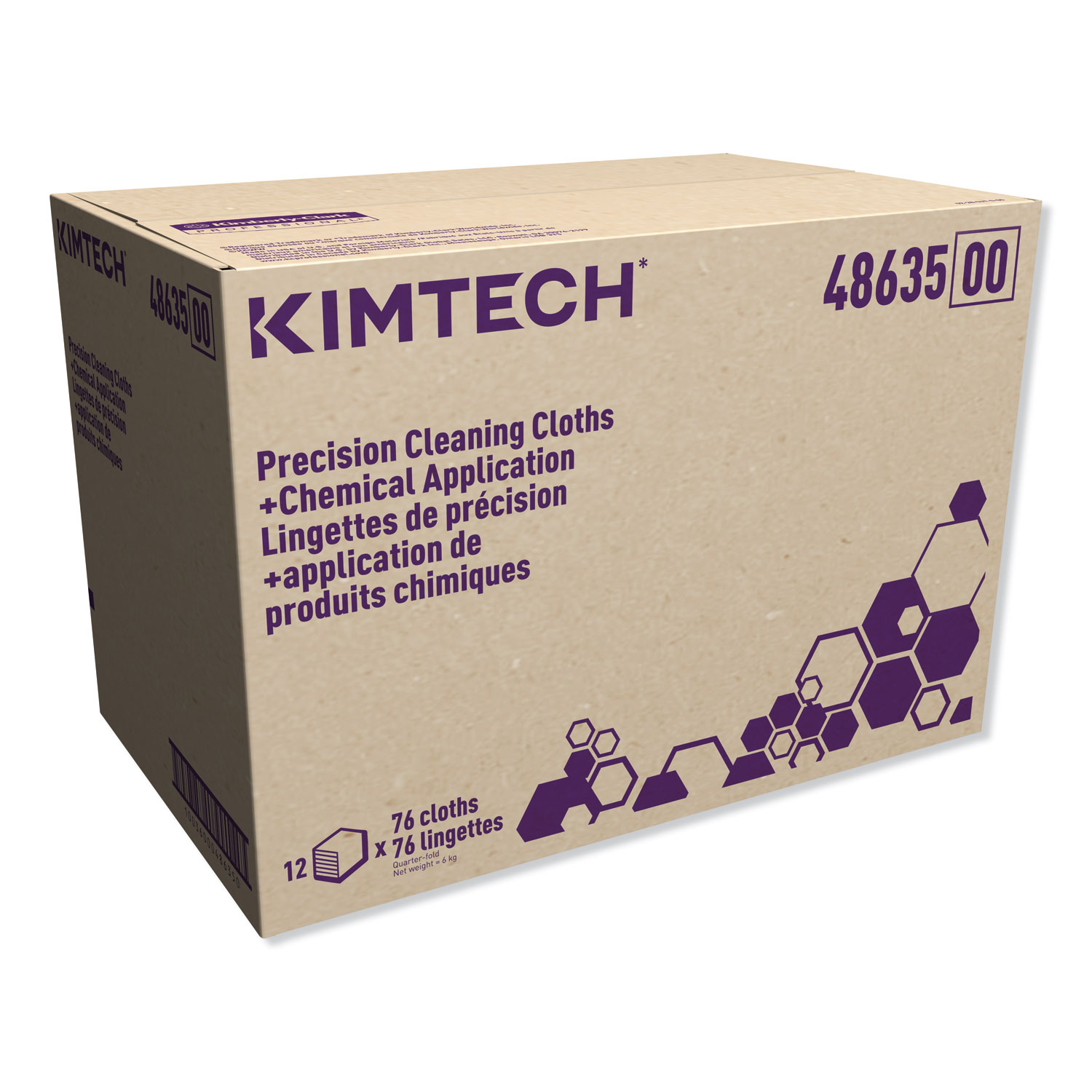  Kimtech 48635 Critical Cleaning Cloth, 1-Ply, 12.5 x 12, White, 76/Pack, 12 Packs/Carton (KCC48635) 