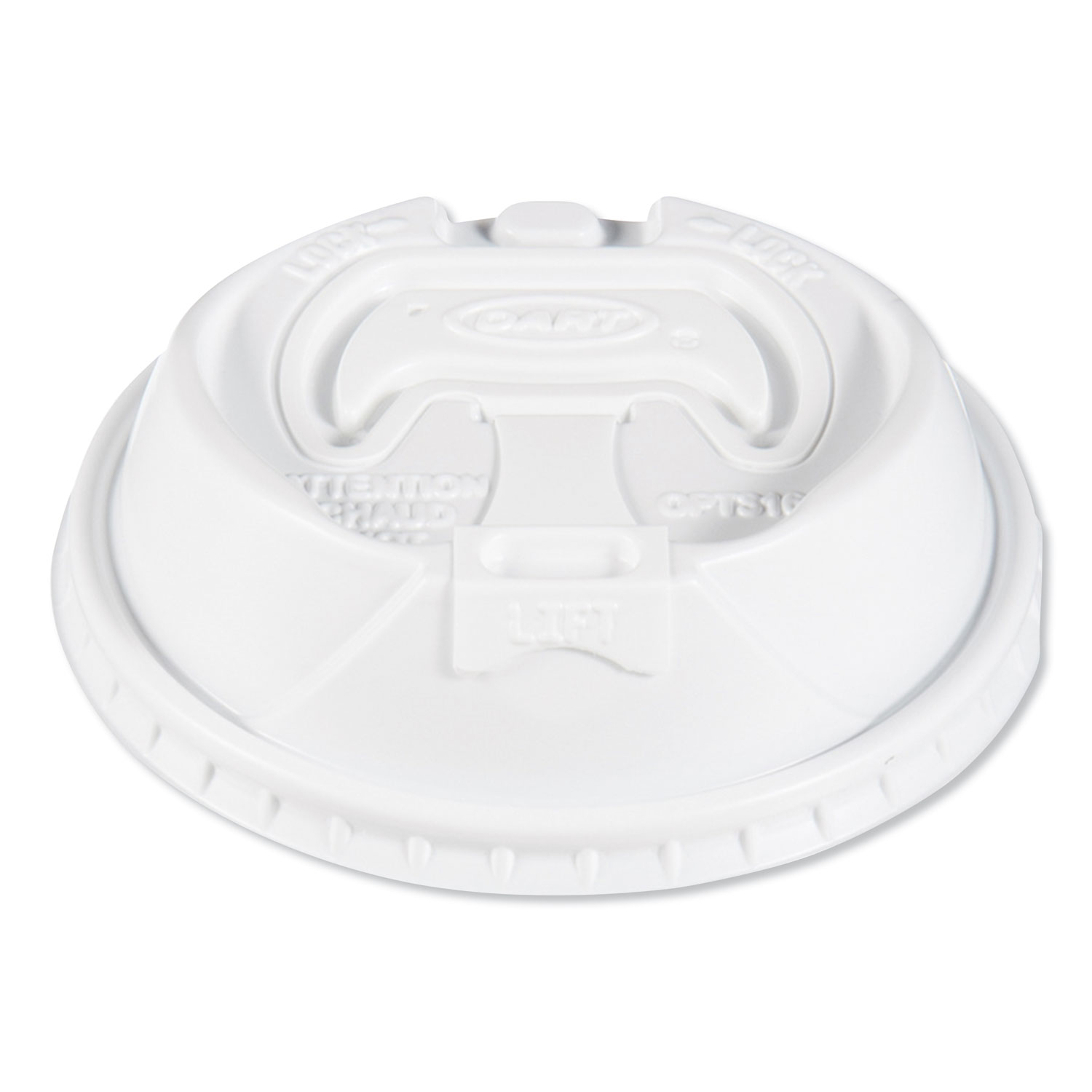  Dart OPT316 Optima Reclosable Lids for Paper Hot Cups for 10-24 oz Cups, White, 1000/Carton (SCCOPT316) 