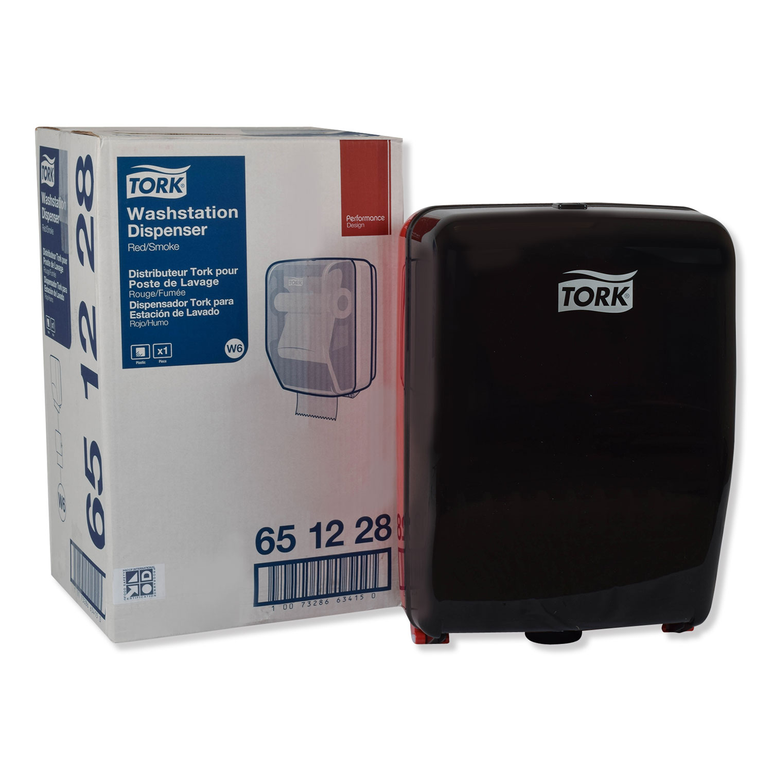  Tork 651228 Washstation Dispenser, 12.56 x 18.09 x 10.57, Red/Black (TRK651228) 