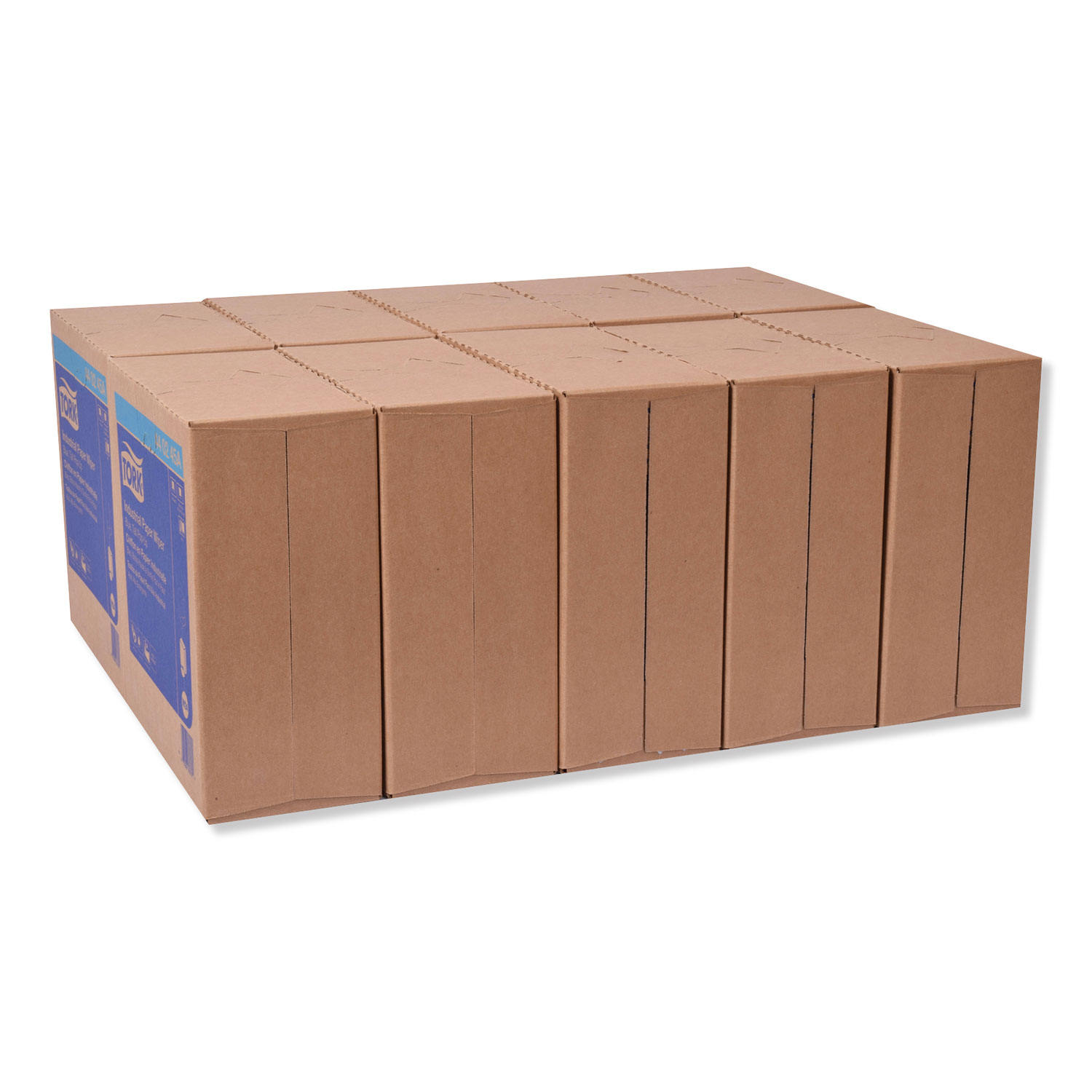 Industrial Paper Wiper, 4-Ply, 8.54 x 16.5, Blue, 90 Towels/Box, 10 Box/Carton