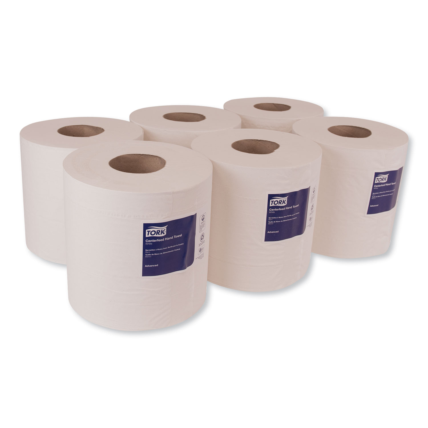 Centerfeed Hand Towel, 2-Ply, 7.6 x 11.8, White, 600/Roll, 6 Rolls ...