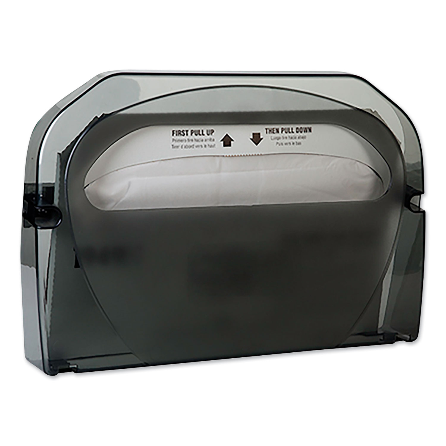  Tork 1951001 Toilet Seat Cover Dispenser, 16 x 3.125 x 11.5, Smoke, 12/Carton (TRK1951001) 
