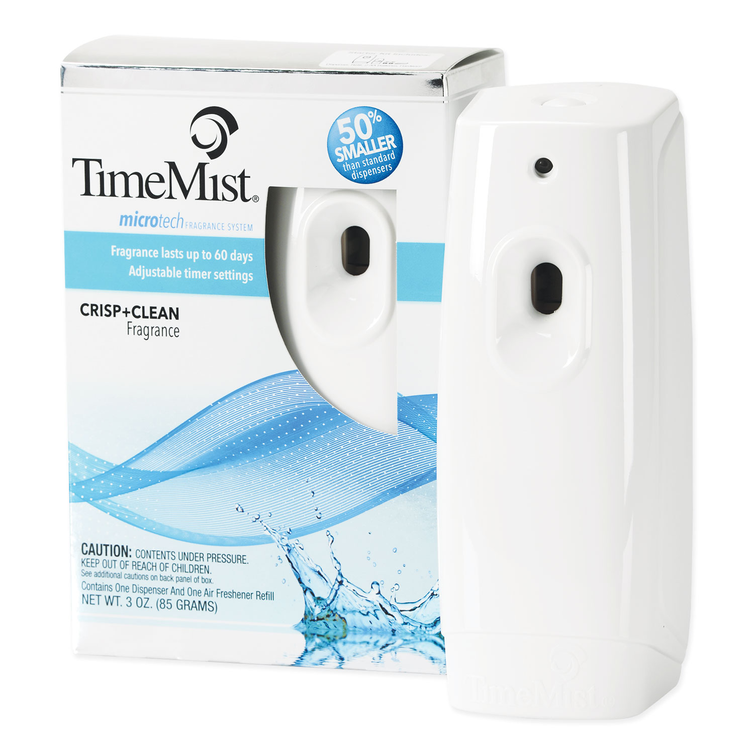  TimeMist TMFB32PK Metered Aerosol Fragrance Dispenser Refills, Crisp & Clean, 3 oz, 6/Carton (TMSTMFB32PK) 