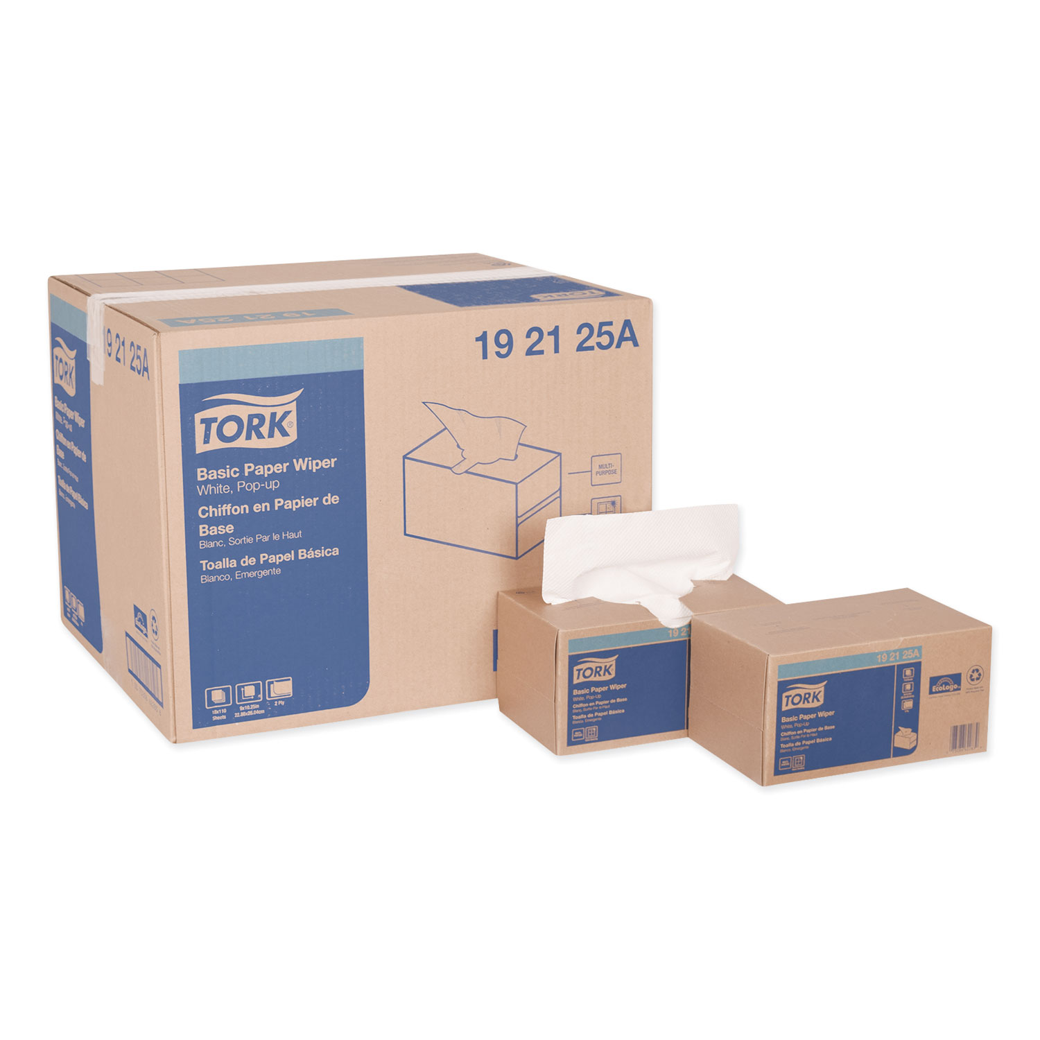  Tork 192125A Multipurpose Paper Wiper, 9 x 10.25, White, 110/Box, 18 Boxes/Carton (TRK192125A) 