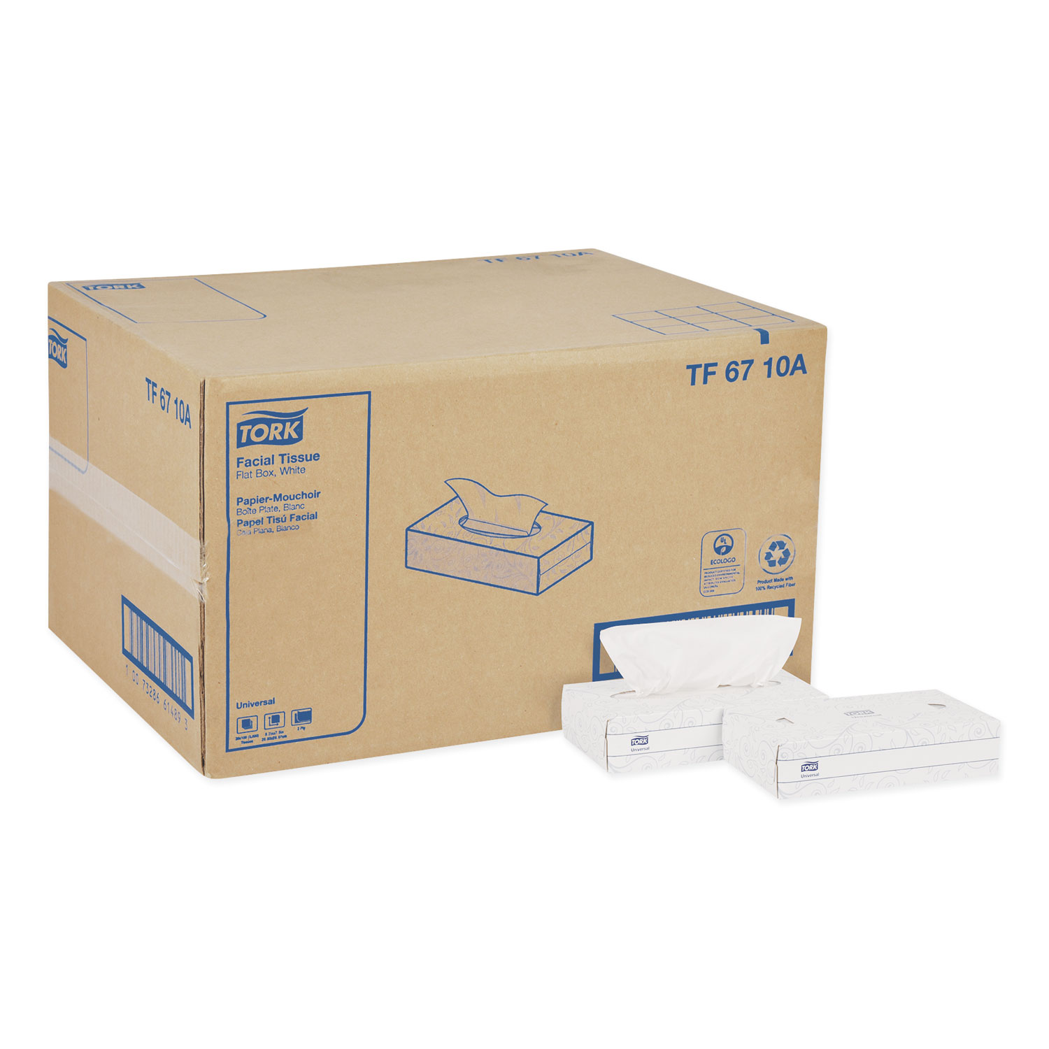  Tork TF6710A Universal Facial Tissue, 2-Ply, White, 100 Sheets/Box, 30 Boxes/Carton (TRKTF6710A) 