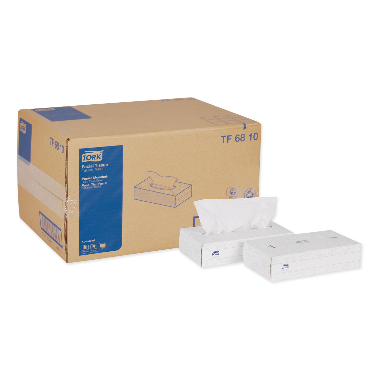 Tork TF6810 Advanced Facial Tissue, 2-Ply, White, Flat Box, 100 Sheets/Box, 30 Boxes/Carton (TRKTF6810) 