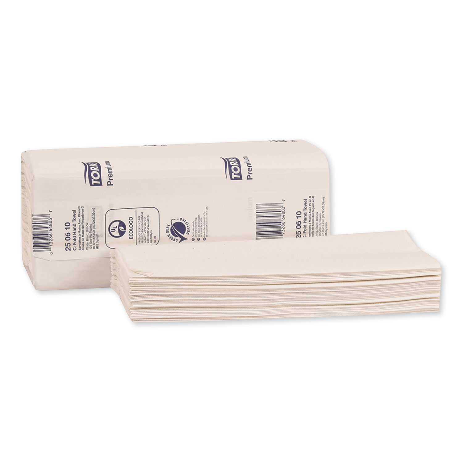  Tork 250610 Premium C-Fold Hand Towel, 10.13 x 12.75, White, 125/Pack, 16 Packs/Carton (TRK250610) 