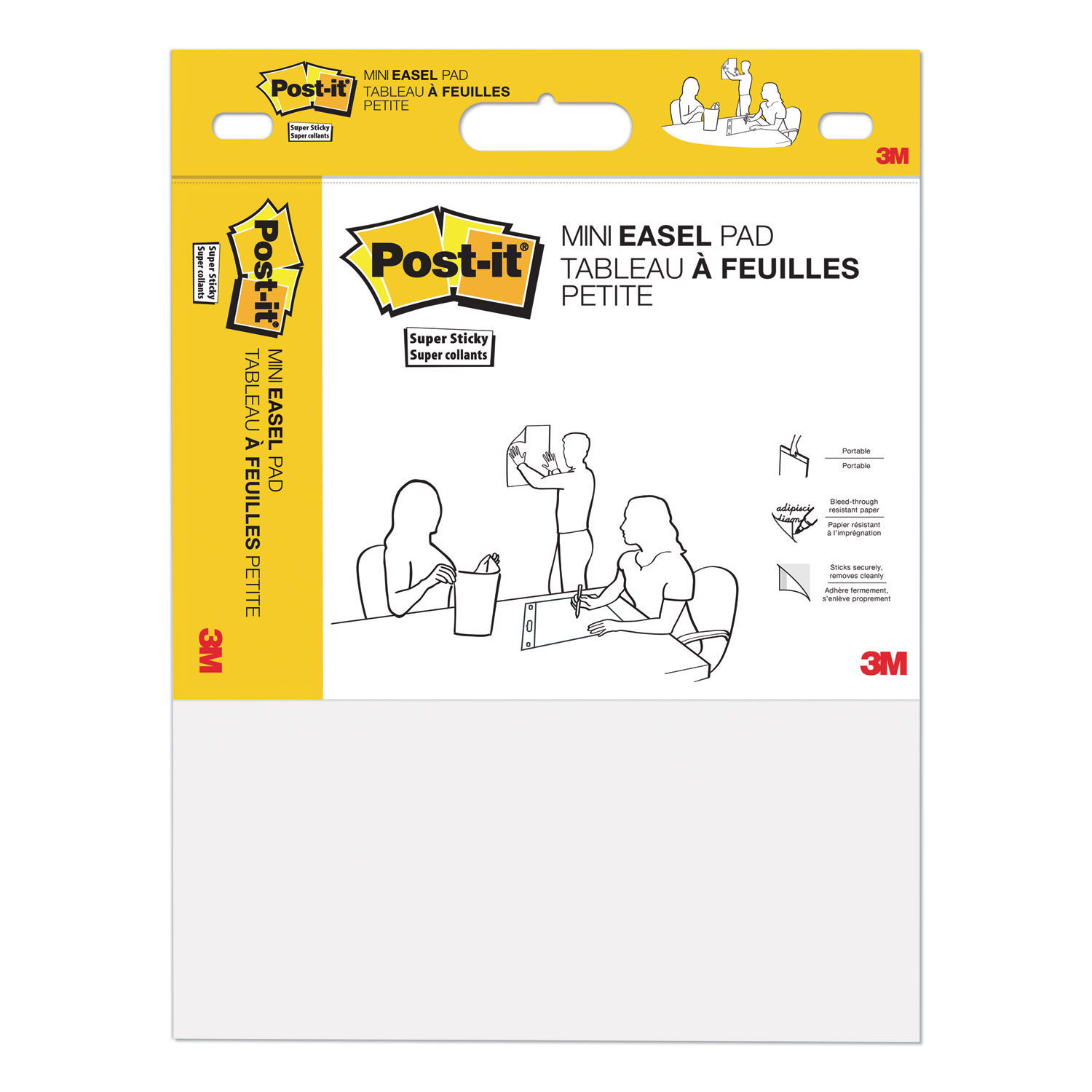  Post-it Easel Pads Super Sticky 577SS Self Stick Easel Pads, 15 x 18, White, 20 Sheets/Pad, 2 Pads/Pack (MMM577SS) 
