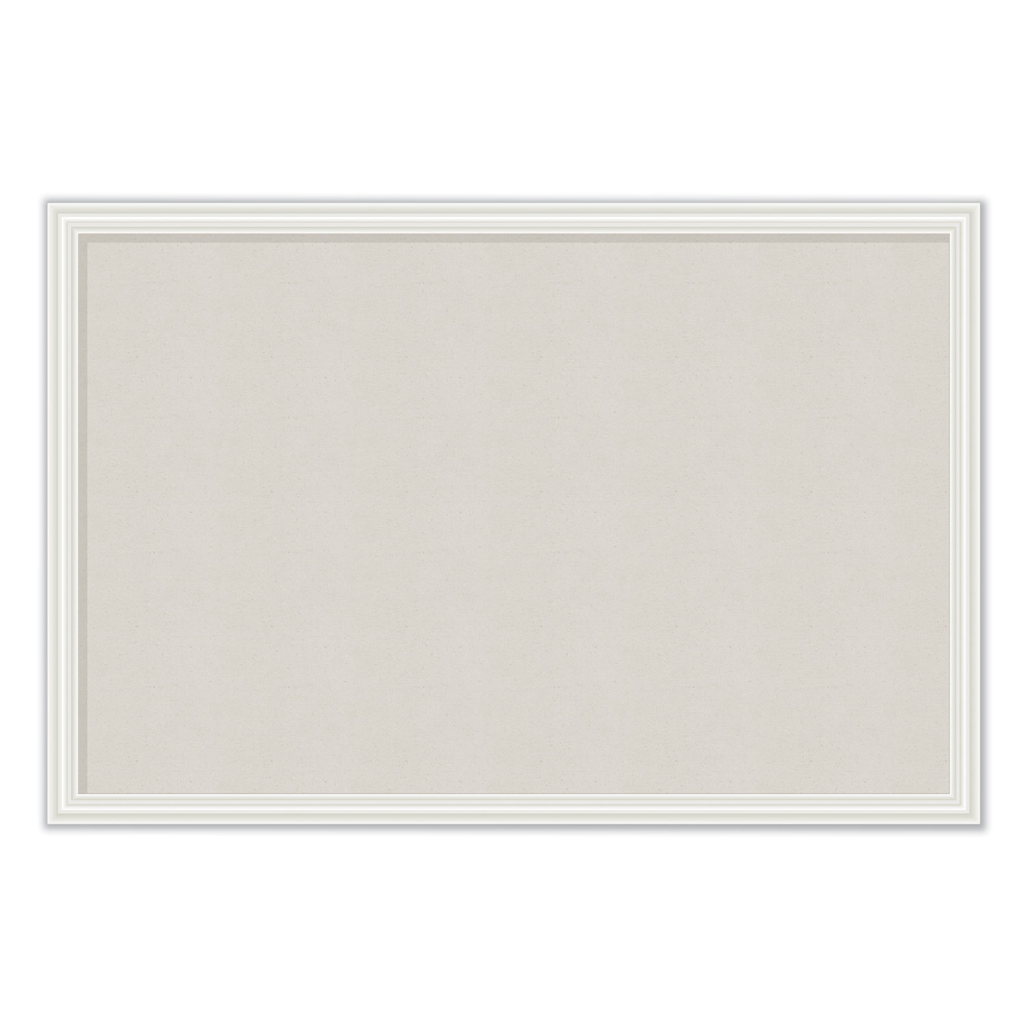  U Brands 2074U00-01 Linen Bulletin Board with Decor Frame, 30 x 20, Natural Surface/White Frame (UBR2074U0001) 