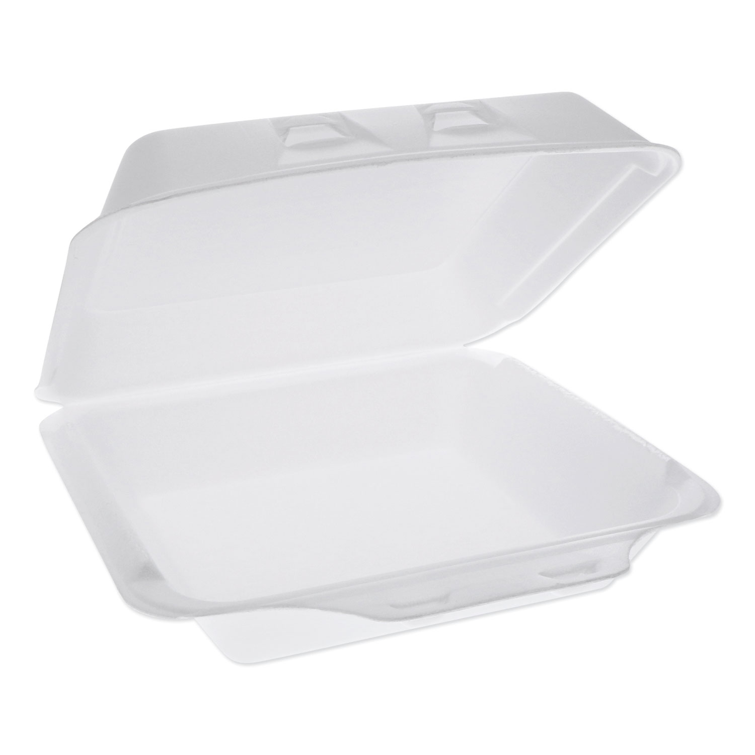  Pactiv YHLW09010000 SmartLock Foam Hinged Lid Containers, White, 9 x 9.5 x 3.25, 1-Compartment, 150/Carton (PCTYHLW0901) 