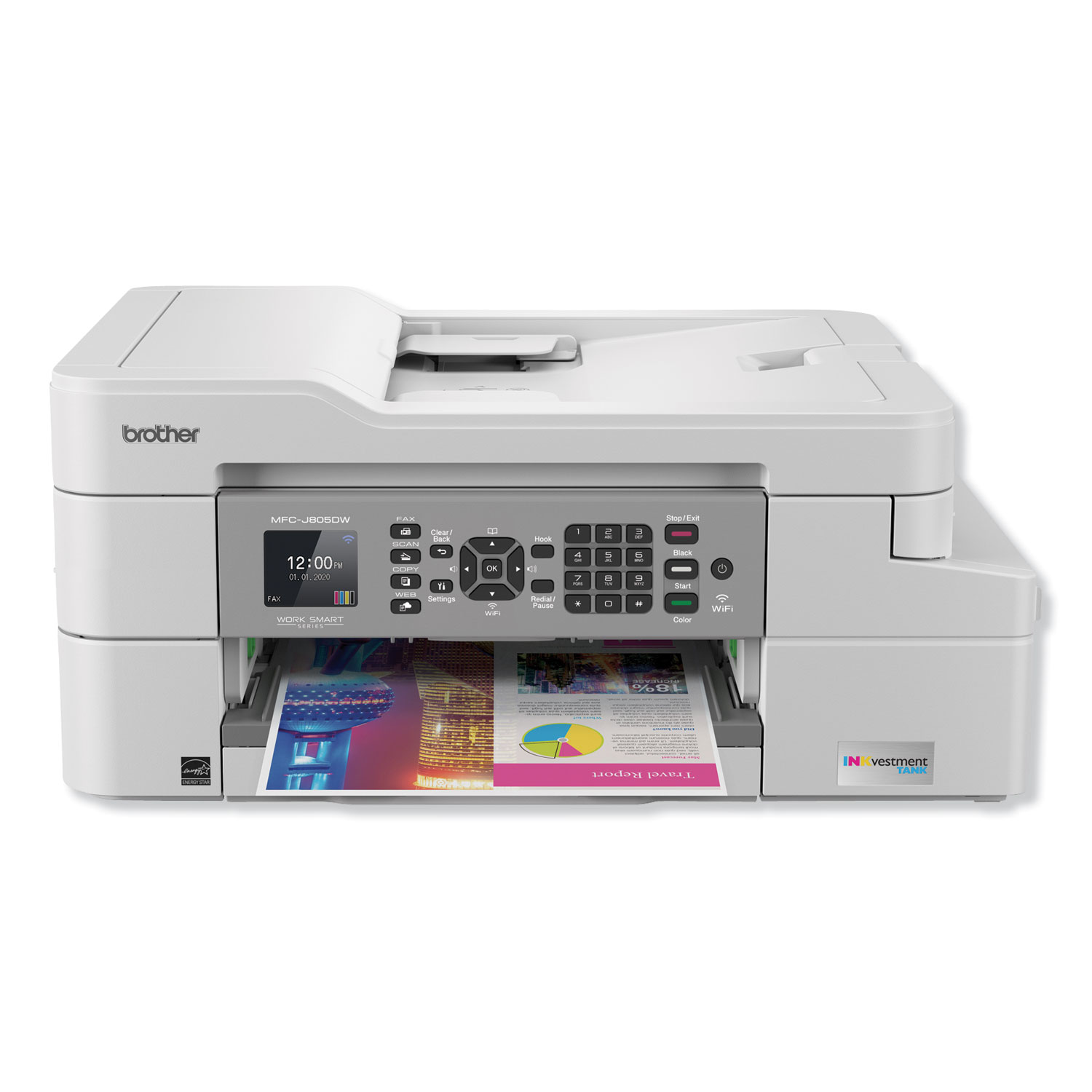  Brother MFCJ805DWXL MFCJ805DWXL INKvestment Printer, Capy/Fax/Print/Scan (BRTMFCJ805DWXL) 