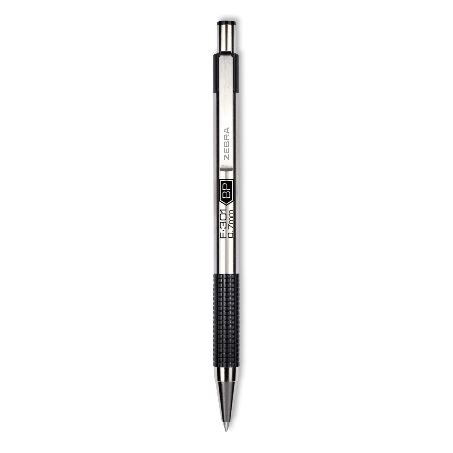 thumbnail image 2 of Zebra F-301 Ballpoint Pen & M-301 Pencil Set | Stainless Steel Black Ink + Leads 2 of 4