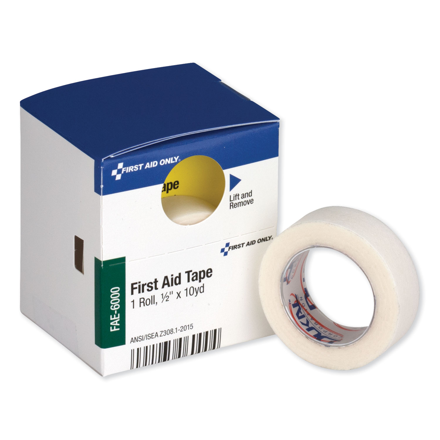 First Aid Tape, Acrylic, 0.5 x 10 yds, White - Comp-U-Charge Inc