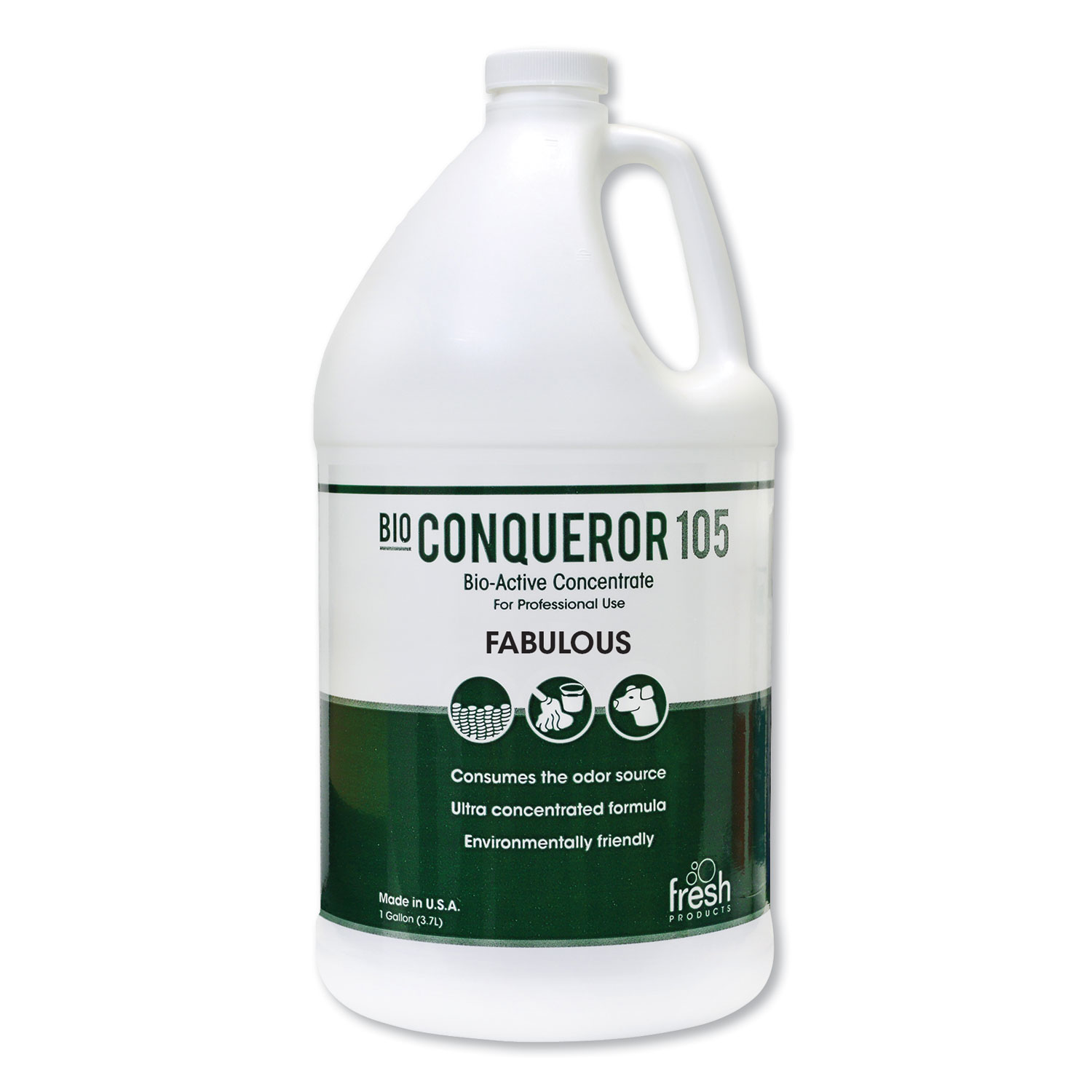 Fresh Products 105G-F-000I004M-11 Bio Conqueror 105 Enzymatic Odor Counteractant Concentrate, Lavendar, 1 gal, 4/Carton (FRS1BWBLAV) 