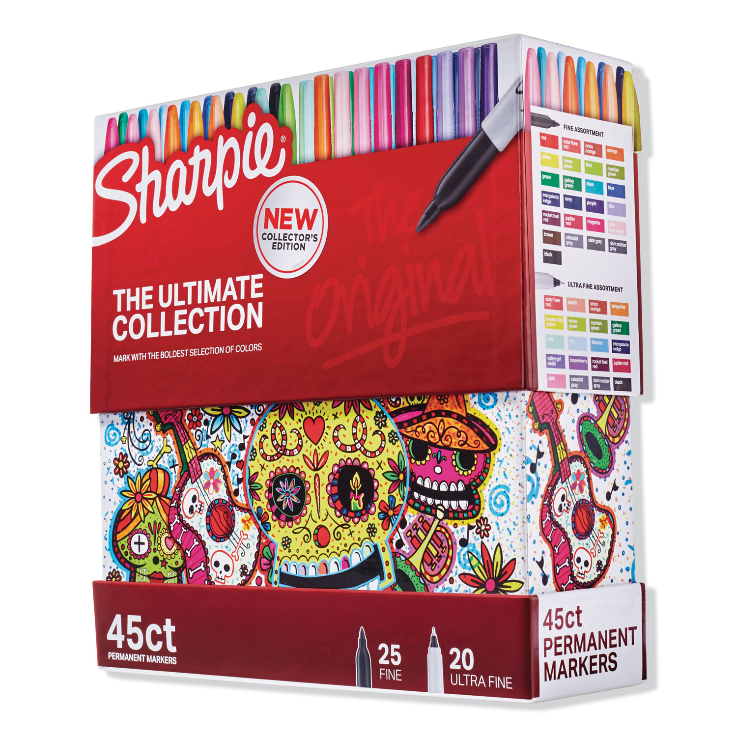  Sharpie 2011580 Permanent Markers Ultimate Collection, Assorted Tips, Assorted Colors, 45/Pack (SAN2011580) 