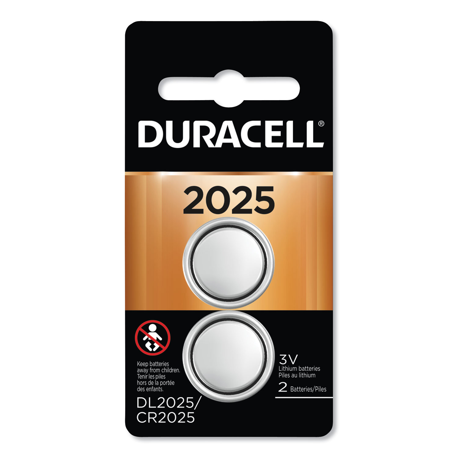  Duracell DURDL2025B2PK Lithium Coin Battery, 2025, 2/Pack (DURDL2025B2PK) 