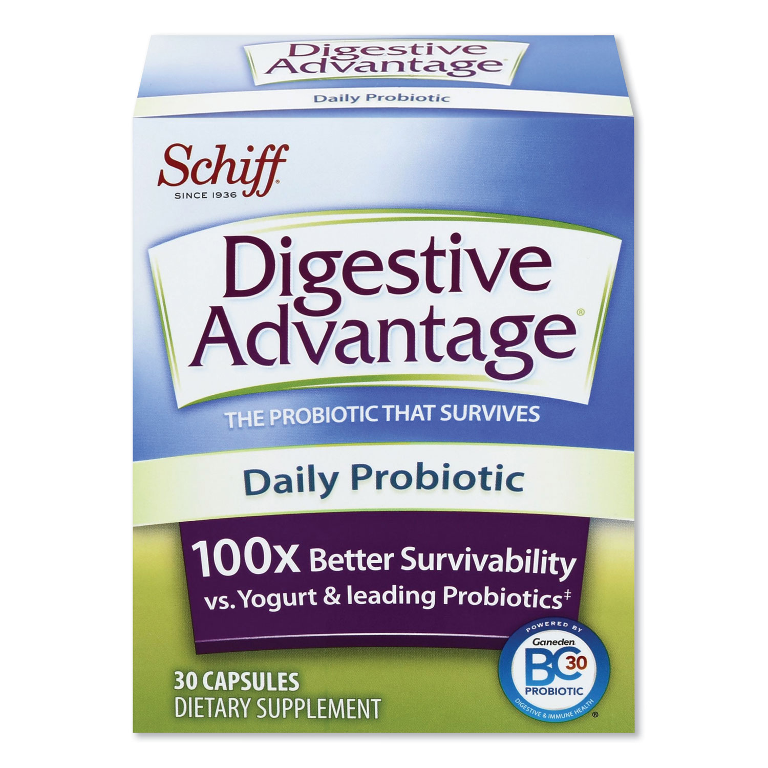  Digestive Advantage 15066-00166 Daily Probiotic Capsule, 30 Count (DVA00166EA) 