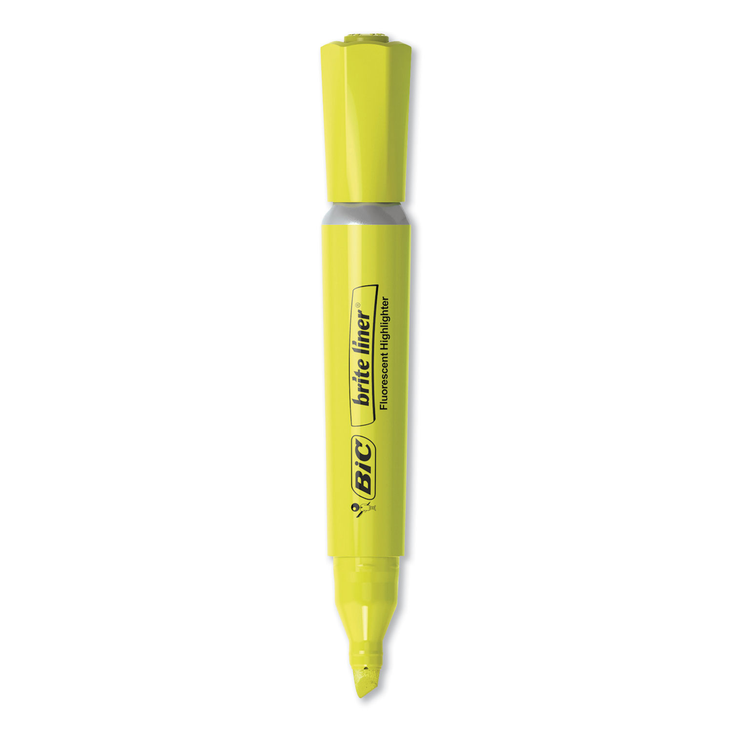  BIC BLMG36YEL Brite Liner Tank-Style Highlighter, Chisel Tip, Fluorescent Yellow, 36/Pack (BICBLMG36YEL) 