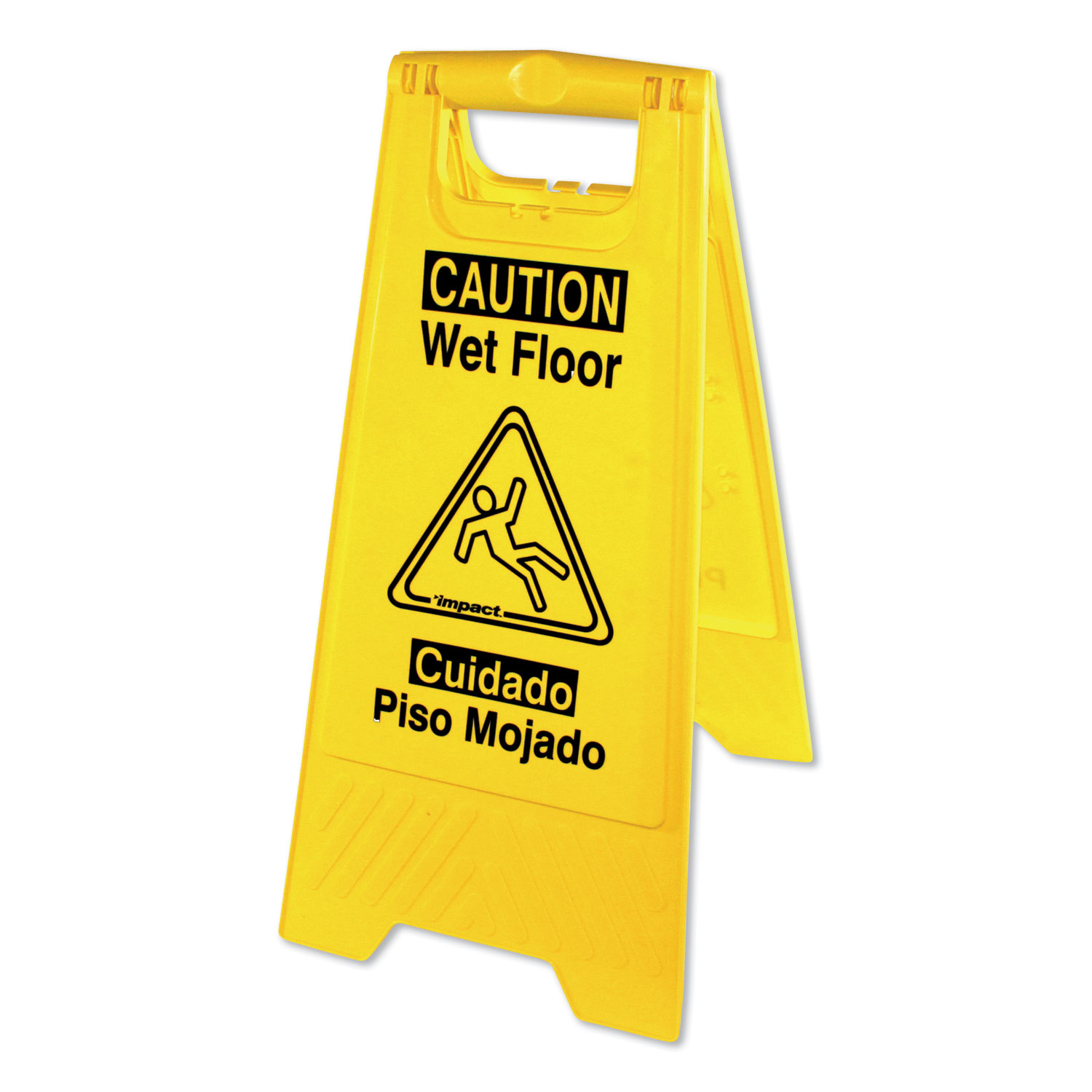  Impact 9152W Bilingual Yellow Wet Floor Sign, 12.05 x 1.55 x 24.3, Yellow (IMP9152W) 