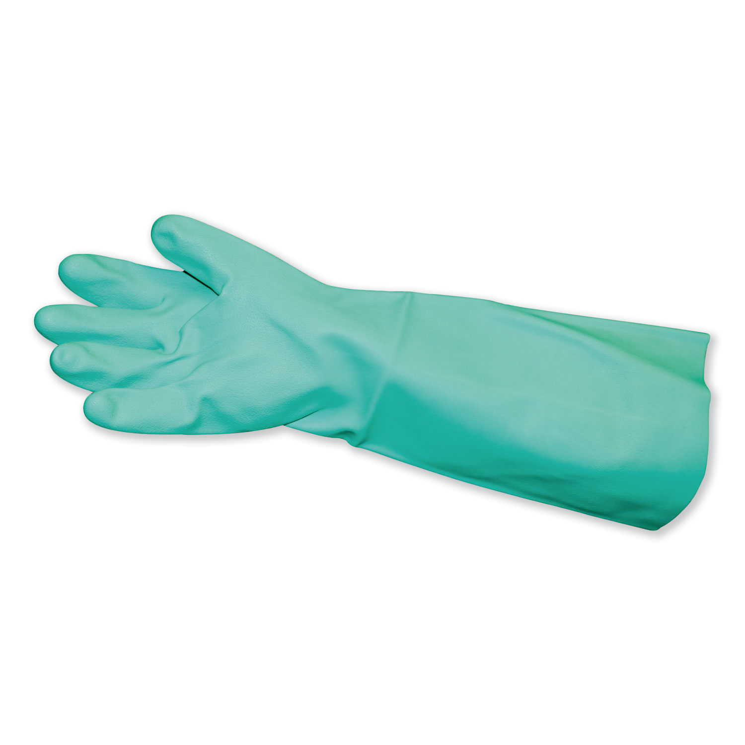  Impact IMP 8225M Long-Sleeve Unlined Nitrile Gloves, Powder-Free, Green, Medium, 12 Pair/Carton (IMP8225M) 