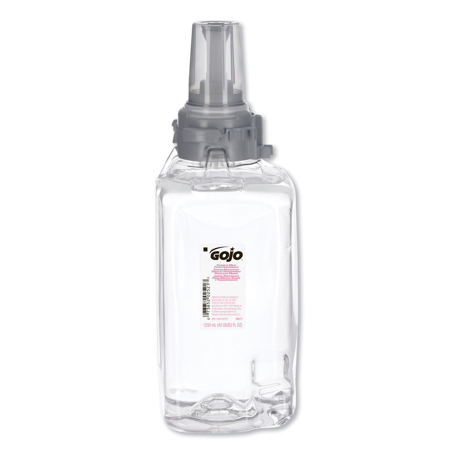  GOJO 8811-03 Clear & Mild Foam Handwash Refill, Fragrance-Free, 1250mL Refill, 3/Carton (GOJ881103) 