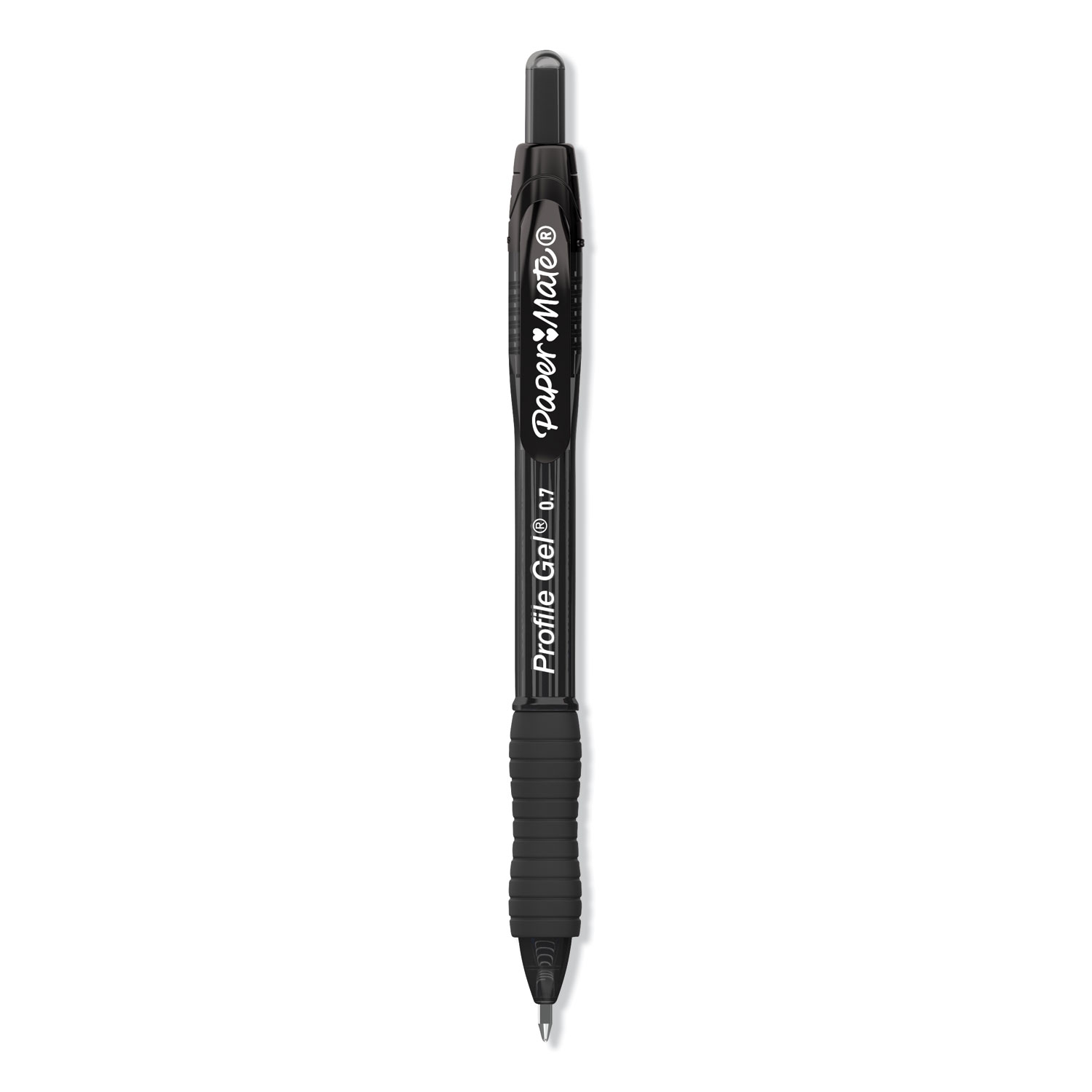  Paper Mate 2095473 Profile Retractable Gel Pen, Medium 0.7 mm, Black Ink, Translucent Black Barrel, 36/Pack (PAP2095473) 