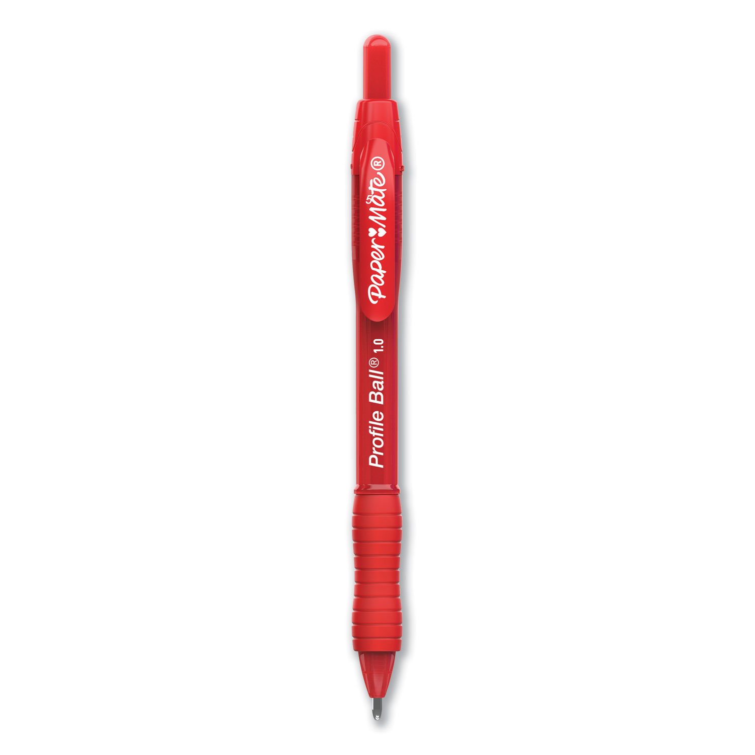  Paper Mate 2095454 Profile Retractable Ballpoint Pen, Bold 1 mm, Red Ink/Barrel, Dozen (PAP2095454) 