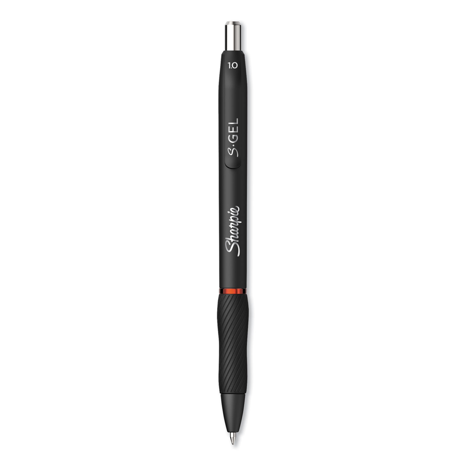 S-Gel Retractable Gel Pen, Bold 1 mm, Red Ink, Black Barrel, Dozen
