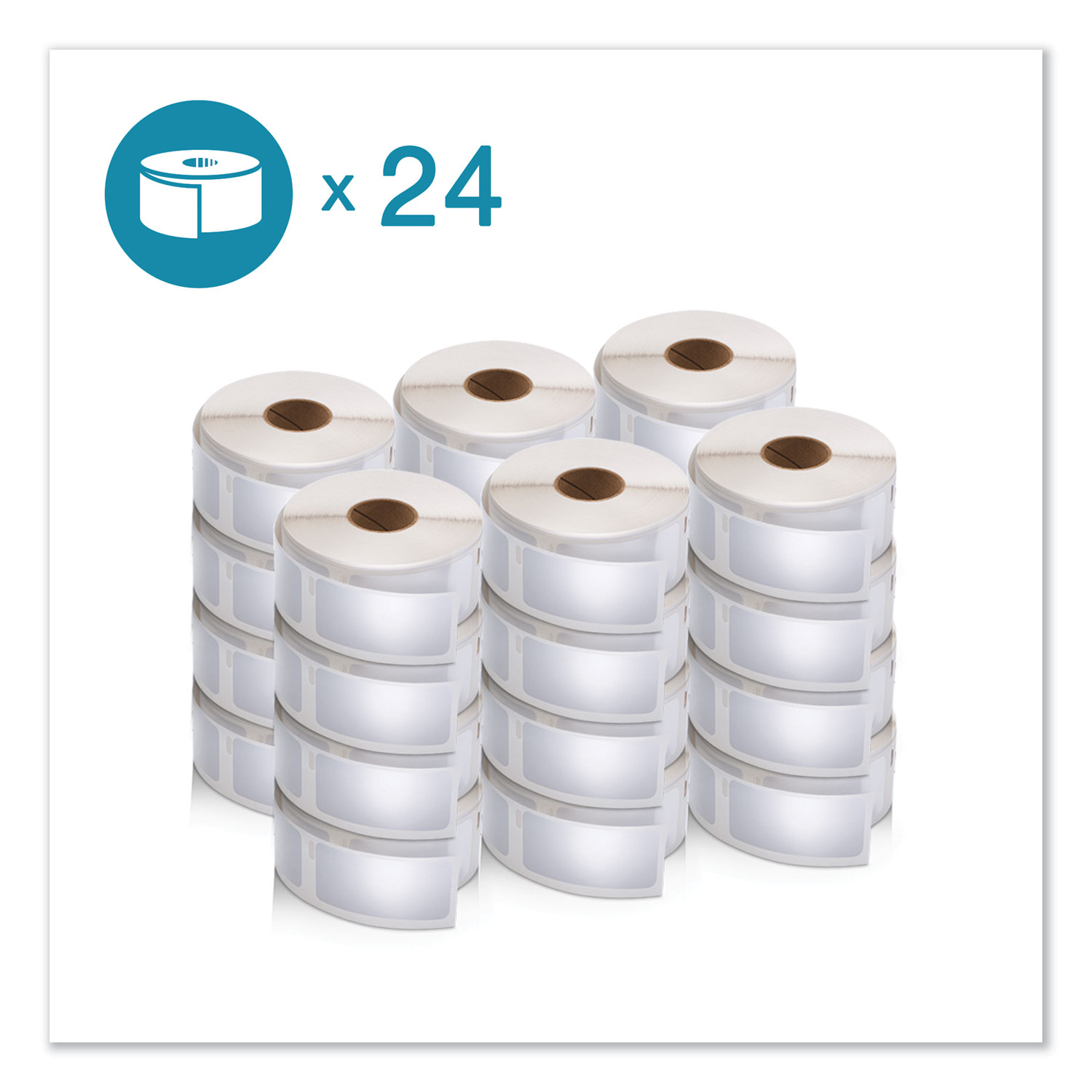 LW Multipurpose Labels, 1" x 2.13", White, 500 Labels/Roll, 24 Rolls/Box  Burris Inc