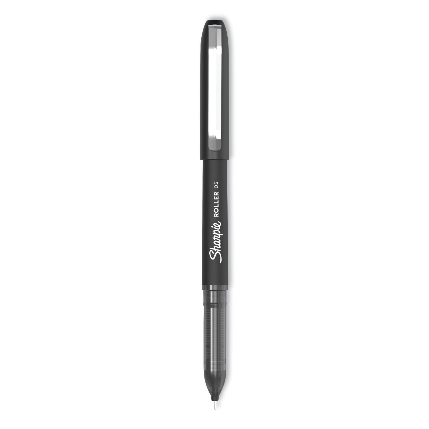  Sharpie Roller 2093225 Roller Ball Stick Pen, Fine 0.5 mm, Black Ink/Barrel, Dozen (SAN2093225) 