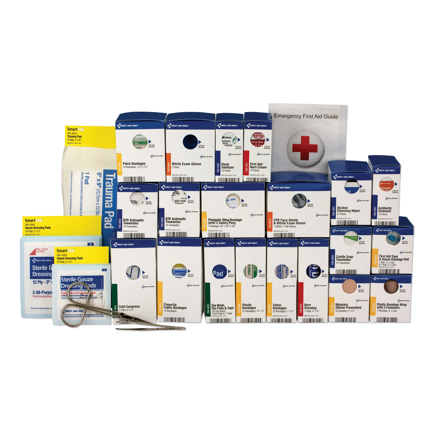  First Aid Only 90827 Large SmartCompliance ANSI Class A+ Refill Pack, 202 Pieces (FAO90827) 