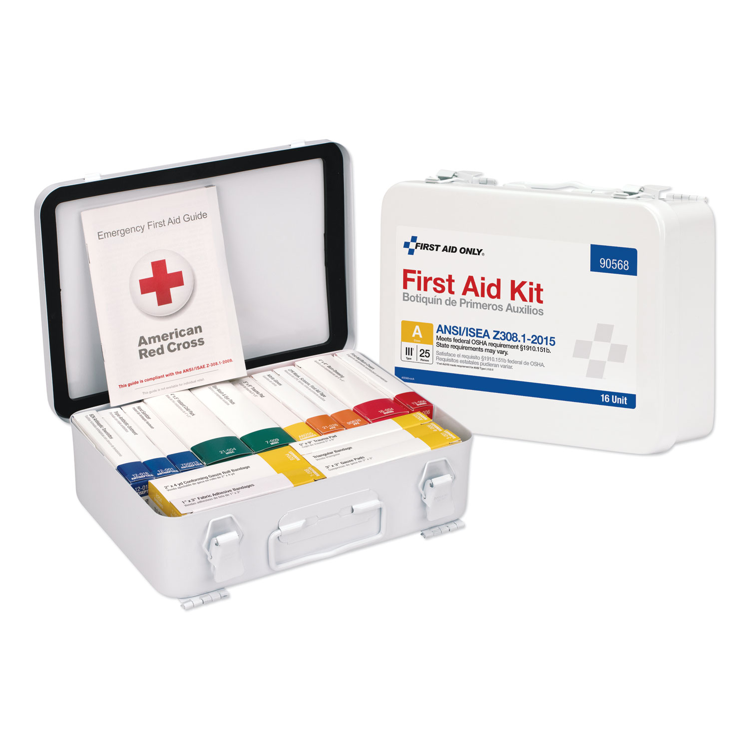  First Aid Only 90568 Unitized ANSI Compliant Class A Type III First Aid Kit for 25 People, 16 Units (FAO90568) 