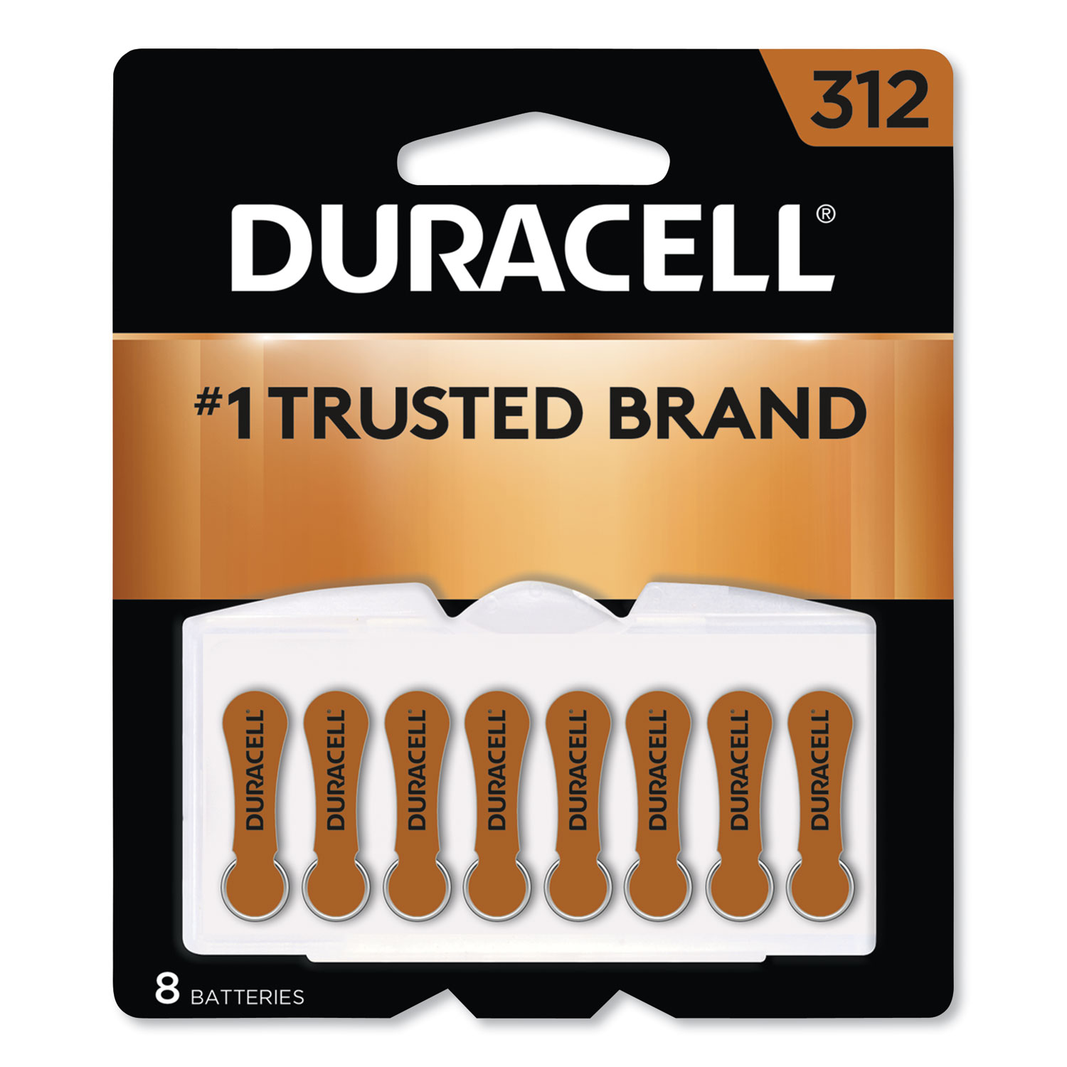  Duracell DA312B8 Hearing Aid Battery, #312, 8/Pack (DURDA312B8ZM09) 