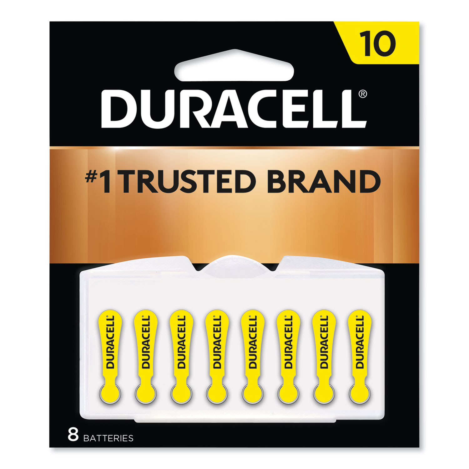  Duracell DA10B8 Hearing Aid Battery, #10, 8/Pack (DURDA10B8ZM10) 