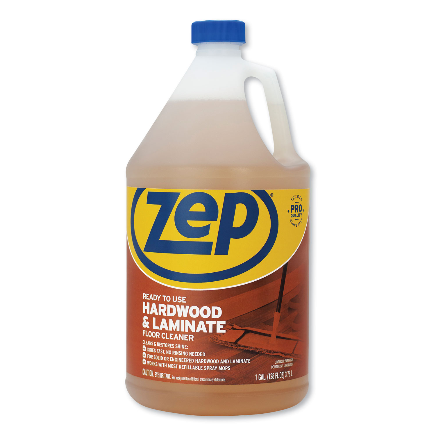  Zep Commercial ZUHLF128 Hardwood and Laminate Cleaner, Fresh Scent, 1 gal, 4/Carton (ZPEZUHLF128CT) 
