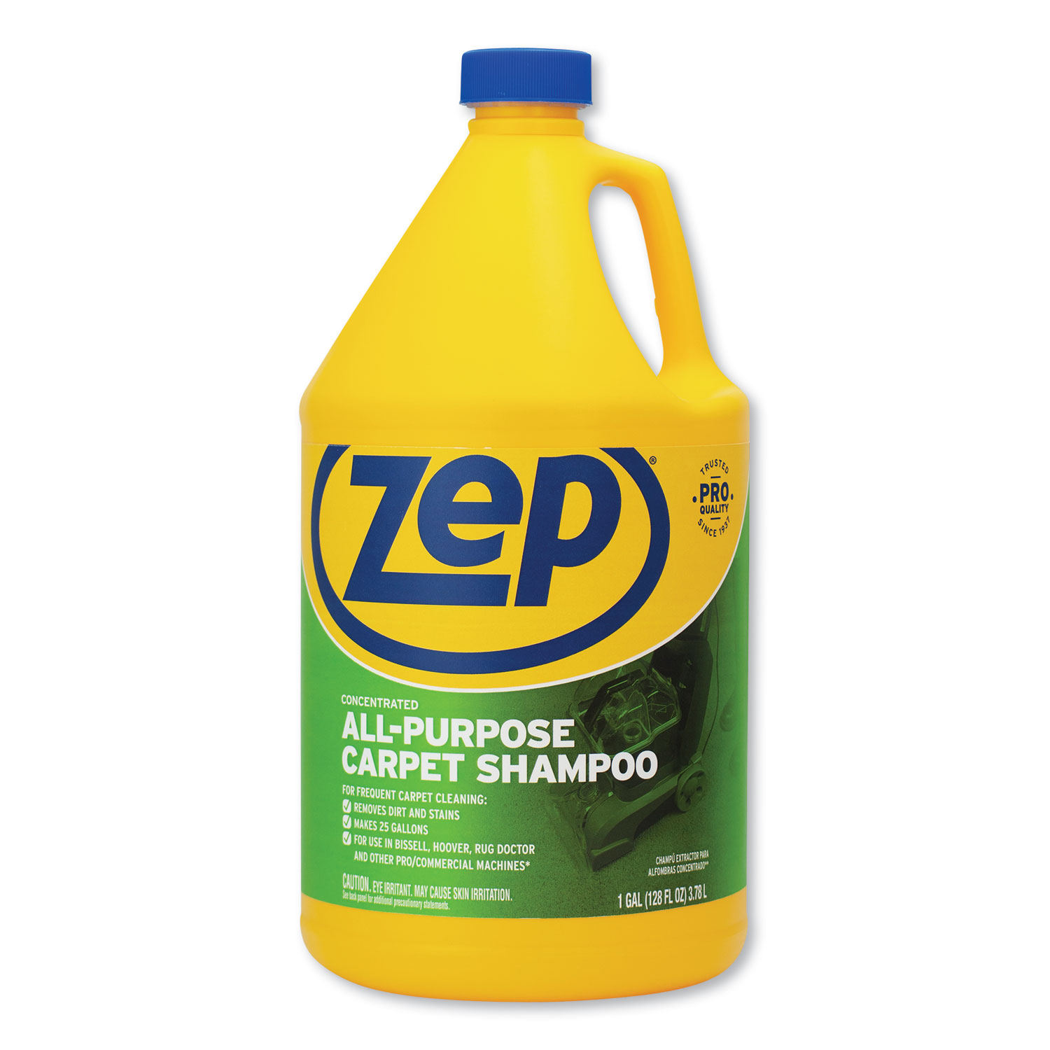  Zep Commercial ZUCEC128 Carpet Extractor Shampoo, Unscented, 1 gal, 4/Carton (ZPEZUCEC128CT) 