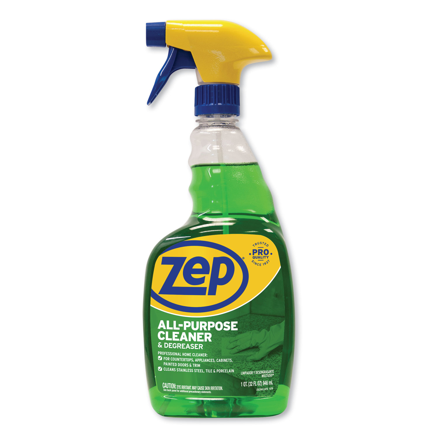  Zep Commercial ZUALL32 All-Purpose Cleaner and Degreaser, Fresh Scent, 32 oz Spray Bottle, 12/Carton (ZPEZUALL32CT) 