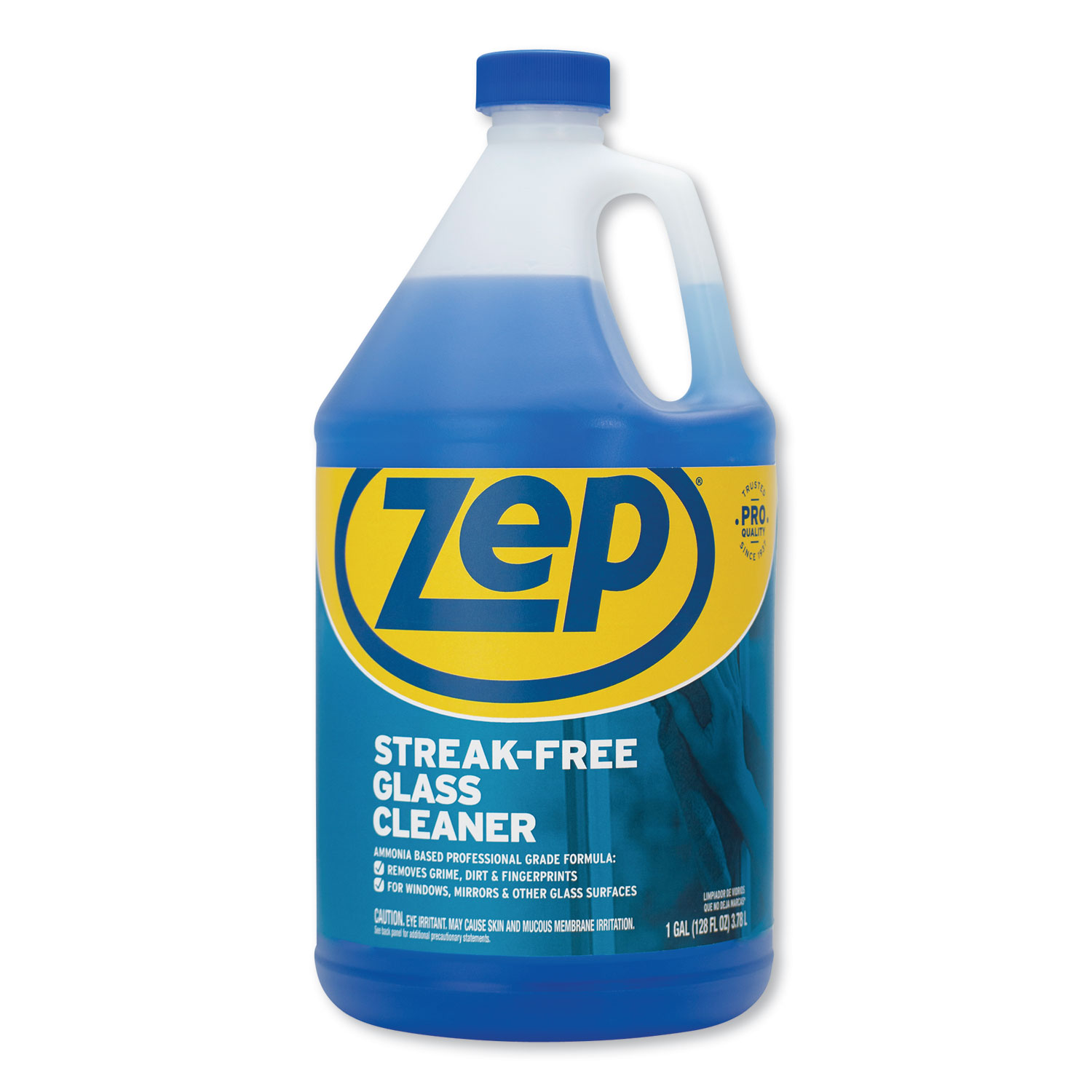 Zep Commercial ZU1120128 Streak-Free Glass Cleaner, Pleasant Scent, 1 gal Bottle (ZPEZU1120128EA) 