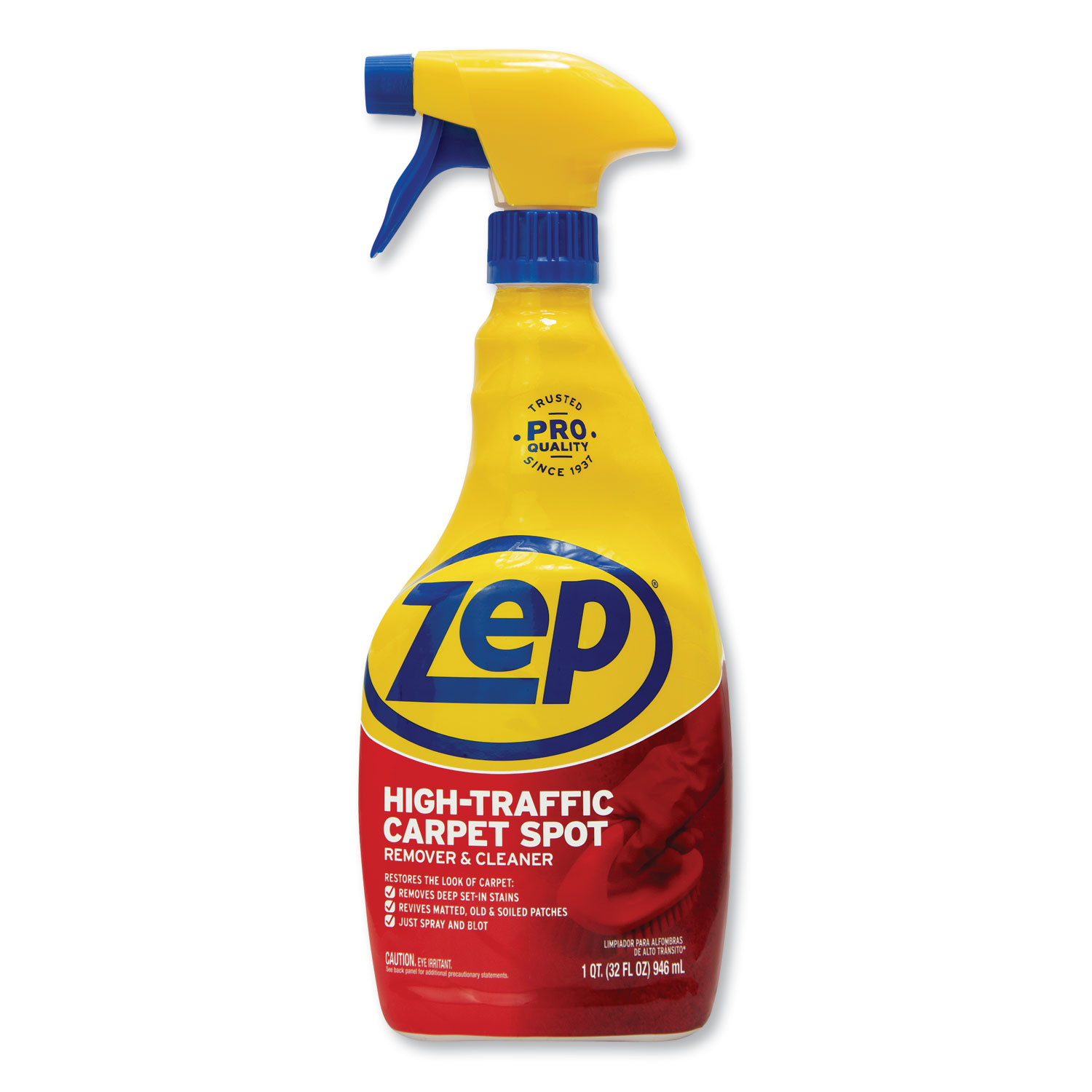  Zep Commercial ZUHTC32 High Traffic Carpet Cleaner, Fresh Scent, 32 oz Spray Bottle, 12/Carton (ZPEZUHTC32CT) 