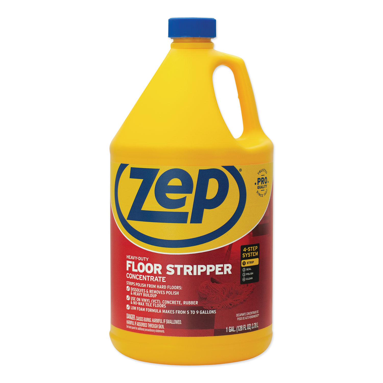  Zep Commercial ZULFFS128 Floor Stripper, Unscented, 1 gal, 4/Carton (ZPEZULFFS128CT) 