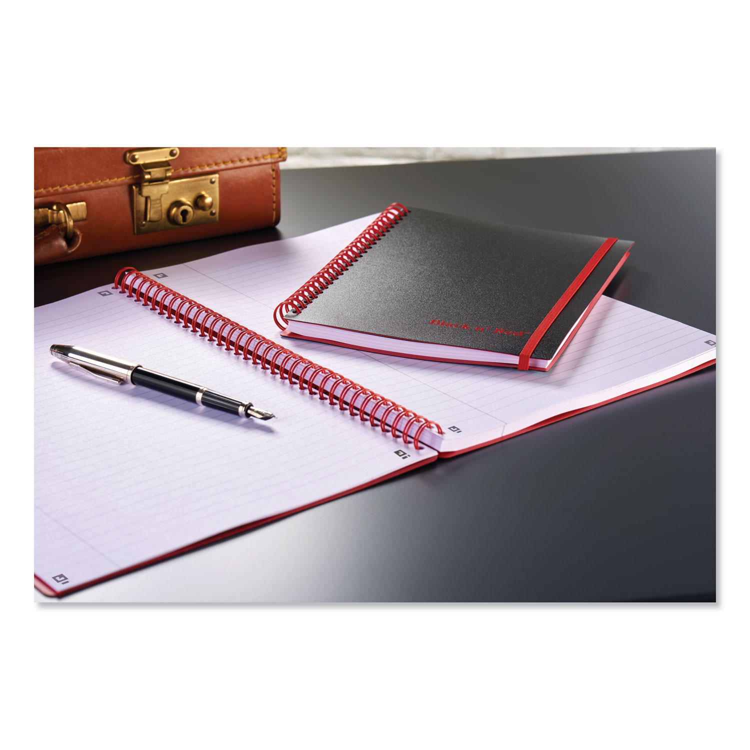  Black n' Red E67008 Twin Wire Poly Cover Notebook, Wide/Legal Rule, Black Cover, 11.75 x 8.25, 70 Sheets (JDKE67008) 