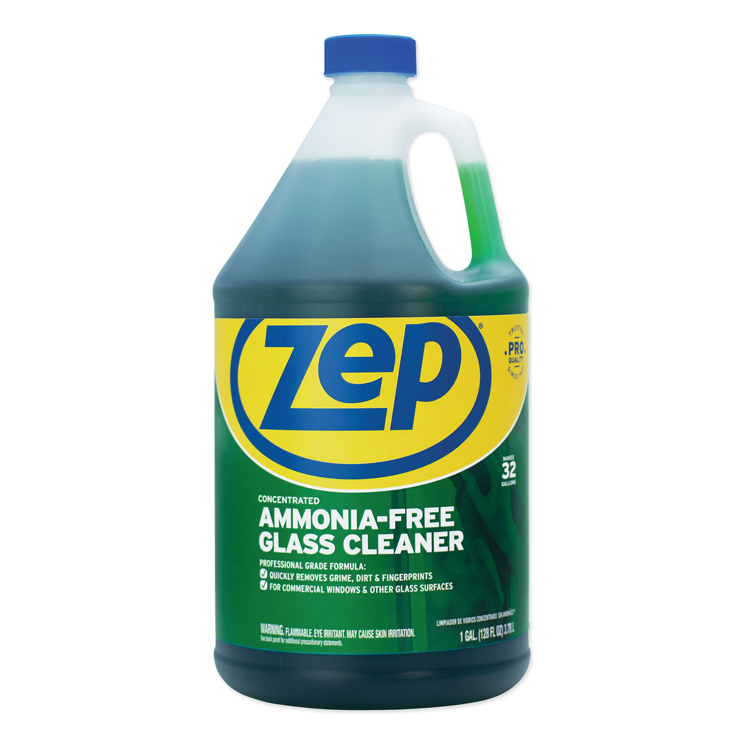  Zep Commercial ZU1052128 Ammonia-Free Glass Cleaner, Pleasant Scent, 1 gal Bottle (ZPEZU1052128EA) 