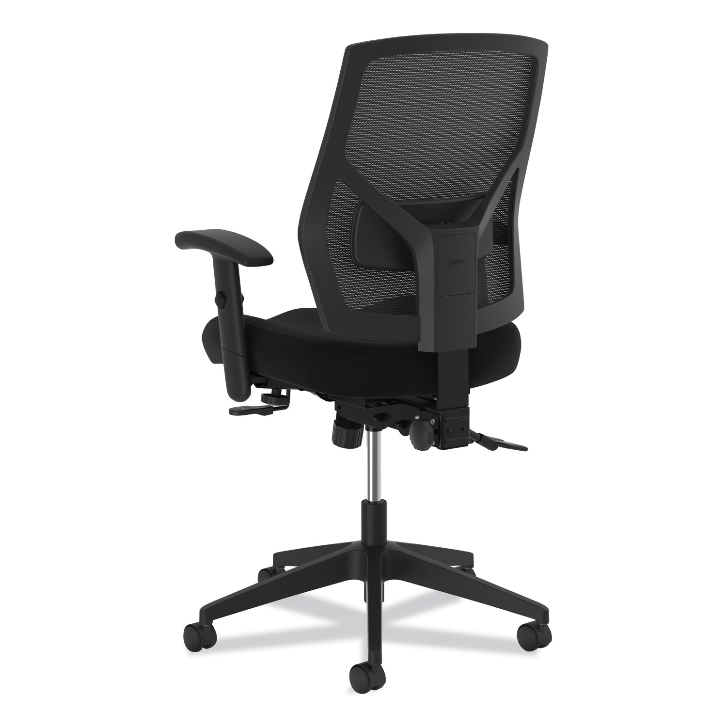 Crio High-Back Task Chair with Asynchronous Control, Supports up to 250 lbs., Black Seat/Black Back, Black Base