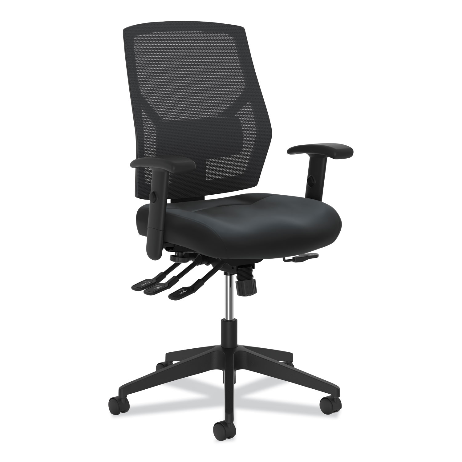  HON BSXVL582SB11T Crio High-Back Task Chair with Asynchronous Control, Supports up to 250 lbs., Black Seat/Black Back, Black Base (BSXVL582SB11T) 