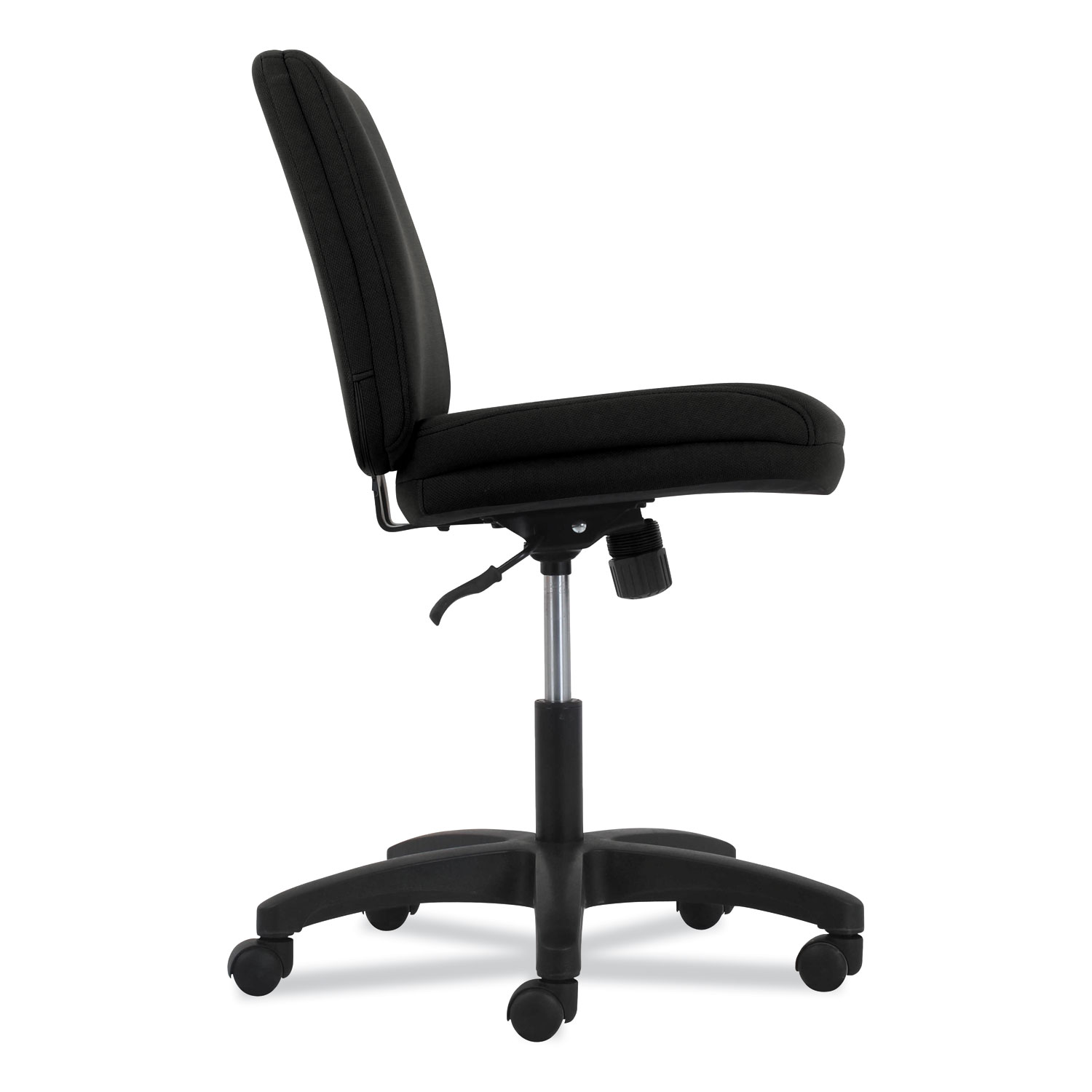 Network Low-Back Armless Chair, 18.7 x 16.5 x 21.5, Supports up to 250 lbs., Black Seat/Back and Base