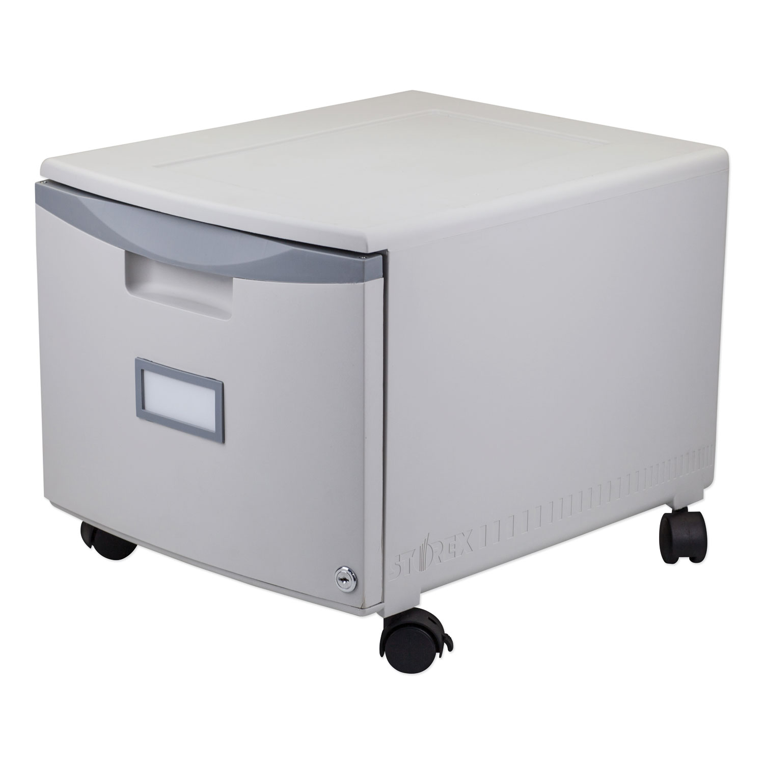  Storex 61263U01C Single-Drawer Mobile Filing Cabinet, 14.75w x 18.25d x 12.75h, Gray (STX61263U01C) 