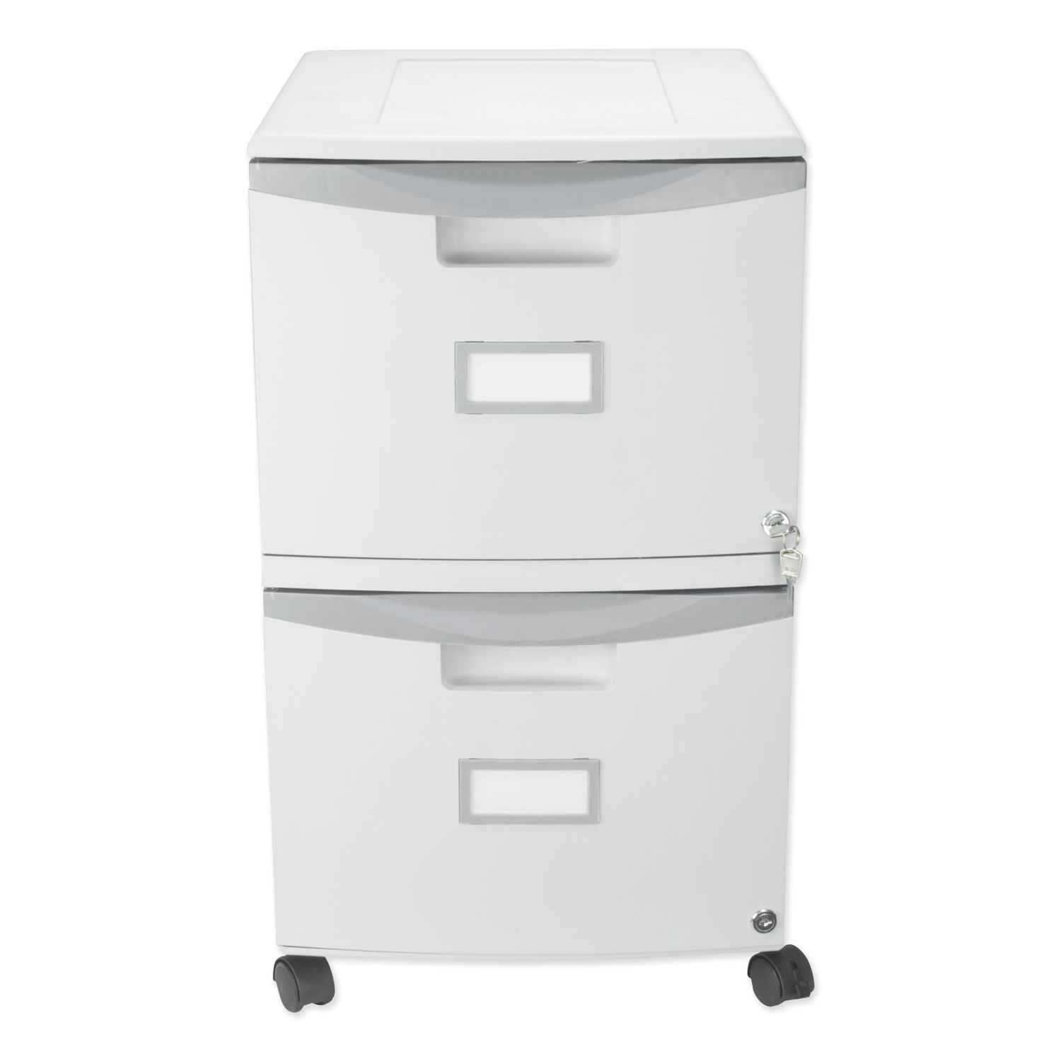  Storex 61310B01C Two-Drawer Mobile Filing Cabinet, 14.75w x 18.25d x 26h, Gray (STX61310B01C) 