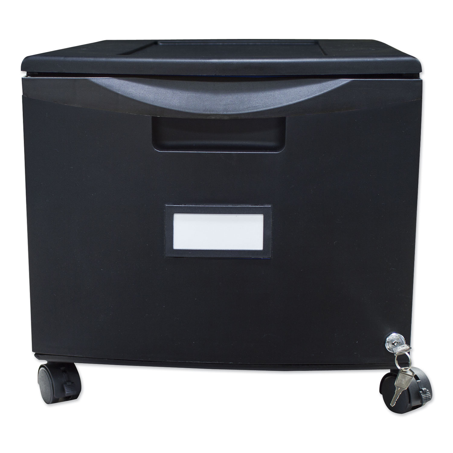  Storex 61264B01C Single-Drawer Mobile Filing Cabinet, 14.75w x 18.25d x 12.75h, Black (STX61264B01C) 